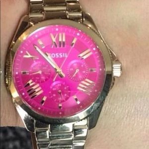 Women’s pink and gold